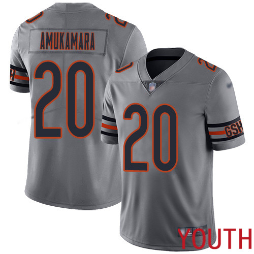 Chicago Bears Limited Silver Youth Prince Amukamara Jersey NFL Football #20 Inverted Legend->youth nfl jersey->Youth Jersey